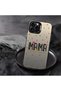 iPhone 17 Pro Max Compatible Silicone Edge Hard Back Anti-Fall Phone Case Mama Patterned - 6