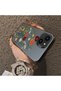 iPhone 13 Compatible Silicone Edge Hard Back Anti-Fall Phone Case Flowers Pattern - 3