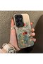Samsung Galaxy S25 Ultra Compatible Silicone Edge Hard Back Anti-Fall Phone Case with Floral Pattern - 2