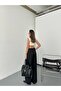 New Season Woven Fabric Double Buttoned Extra Wide Leg Palazzo Pants with Elastic Back - 4