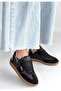 Lunga Black Leather Lace-Up Sports Shoes - 3