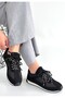 Jeat Black Nubuck Lace-Up Sports Shoes - 2