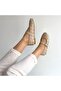 Ritta Beige Leather Belted Ballerina Shoes - 4
