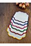 Colorful Embroidery White Fabric Suitable for Embroidery Linen Etamine Fabric Coffee Side Cocktail Presentation Napkin Set of 6 - 5