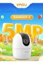 كاميرا مراقبة بدقة 3K FHD بزاوية 360 درجة (بيضاء) - 3