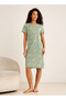 Floral Print Sleepshirt with Short Sleeves - 2