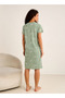 Floral Print Sleepshirt with Short Sleeves - 3