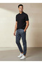 Men Short Sleeves Textured Polo T-shirt - 2