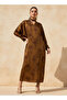 Printed Kaftan Dress with Keyhole Neck