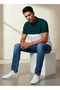 Men Short Sleeves Colourblock Polo T-shirt - 2