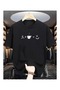 Unisex 100% Cotton Oversize Black T-Shirt with Brown Print - 3