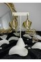 Brass Anti-Tarnish Jewelry Gold Color Pearl Tulip Vintage Design Women's Earrings - 3