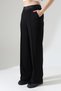 Women's Black Color Elastic Waist Wide Leg Palazzo Trousers - 8