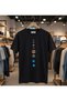 Loose Fit Unisex Planets Color Design Printed T-shirt