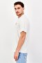 Men Crew Neck Brand Logo Short Sleeve T-Shirt, Off White - 4
