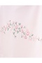 Floral Embroidered Pleated Detailed Organic Double Layer Baby Blanket 85X85 cm 100% Cotton Baby Girl - 3
