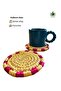 Cimem Handmade Bohemian Decorative Wicker Coaster from Wheat Stalks