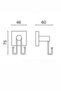 Chrome Stainless Brass Vizyon Set of 3 - Towel Holder-Toilet Paper Holder Hanger - 7