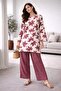 Crinkle fabric top and bottom women's set, oversized - suitable for modest wear - 7