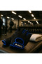 Black Blue Weight Body Dumbbell Weightlifting Cycling Fitness Gloves Wrist Velcro Large Blue-Black - 2