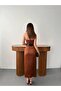 Women's Black Strapless Satin Dress - 2