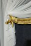 Grek Zemin Single Left-Wing Double-Breasted Design Model Tulle Curtain with Tassels and Accessories 1/3 Fold Pleated - 2