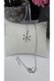 Silver Color Steel Non-Tarnish Necklace with Zircon Stone Detail and Snowflake Figure - 5