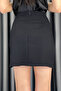 Kechi Polyviscon Fabric Sequin Detail Skirt - Black Black - 3