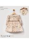 Unez Baby Floral Patterned Cotton Baby Girl Dress — Export - 2