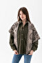 Patterned Triangle Double-Sided Shoulder Shawl – Women's Knitwear Scarf - 5