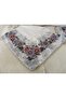 Handmade Patterned Hand Embroidered Cheesecloth with Ring Beads on the Writing Edge Yemeni, Scarf, 4 Sides Embroidered - 7