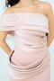 Double Fabric Single Sleeve Pencil Dress - Powder - 2