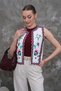 Colorful Floral Detail Design Embroidered Vest - 5