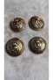 Ǝe Metallized Abs Gold Coated Button 53 Size 33 mm 4 Pieces - 2