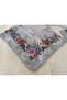 Handmade Patterned Hand Embroidered Cheesecloth with Ring Beads on the Writing Edge Yemeni, Scarf, 4 Sides Embroidered - 3