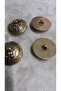 Ǝe Metallized Abs Gold Coated Button 53 Size 33 mm 4 Pieces - 3