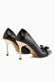 Henny Black Bow Detailed Thin Heeled Women's Shoes - 6