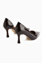 Flory Brown Patent Leather Women's Heeled Shoes Stiletto - 6