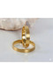 6 Pieces - Round Napkin Ring Matte Gold - Metal Accessory - 2