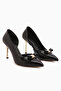 Henny Black Bow Detailed Thin Heeled Women's Shoes - 4