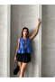 Cobalt Front-Tie Blouse |   Gml2728 - 3