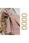 6 Pieces - Round Napkin Ring Matte Gold - Metal Accessory