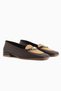 Sanie Genuine Leather Brown Buckle Women's Ballerinas - 4
