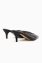Gia Black Closed Toe Heeled Women's Slippers - 6