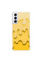 Galaxy S21+ Compatible Transparent Case Transparent Cream 5 Designs - 5
