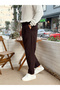 Carrot Cut Belt Detailed Trousers Brown - 3