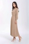 Women's Long Sleeve Crew Neck Asymmetrical Hem Knitwear Sporty Stylish Dress - 5