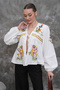Front Tie Detail Cotton Embroidered Seasonal Jacket - 6