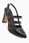 Mandy Black Staple Detailed Women's Heeled Shoes