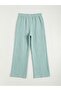 Lcw Kids Blue Girls' Pants with Elastic Waist and Tie Detail - 4